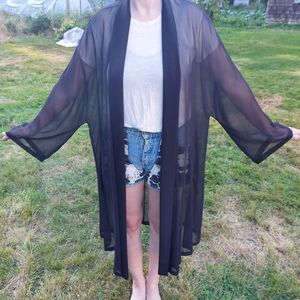 Hermes vintage robe sheer jacket dressing gown